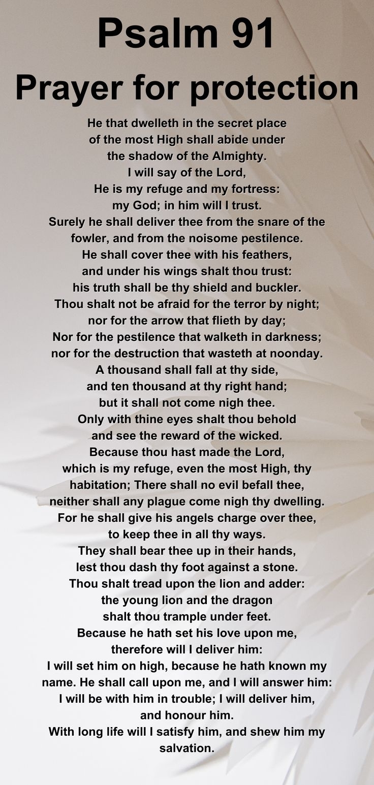 Free Psalm 91 Prayer Of Protection Printable Version