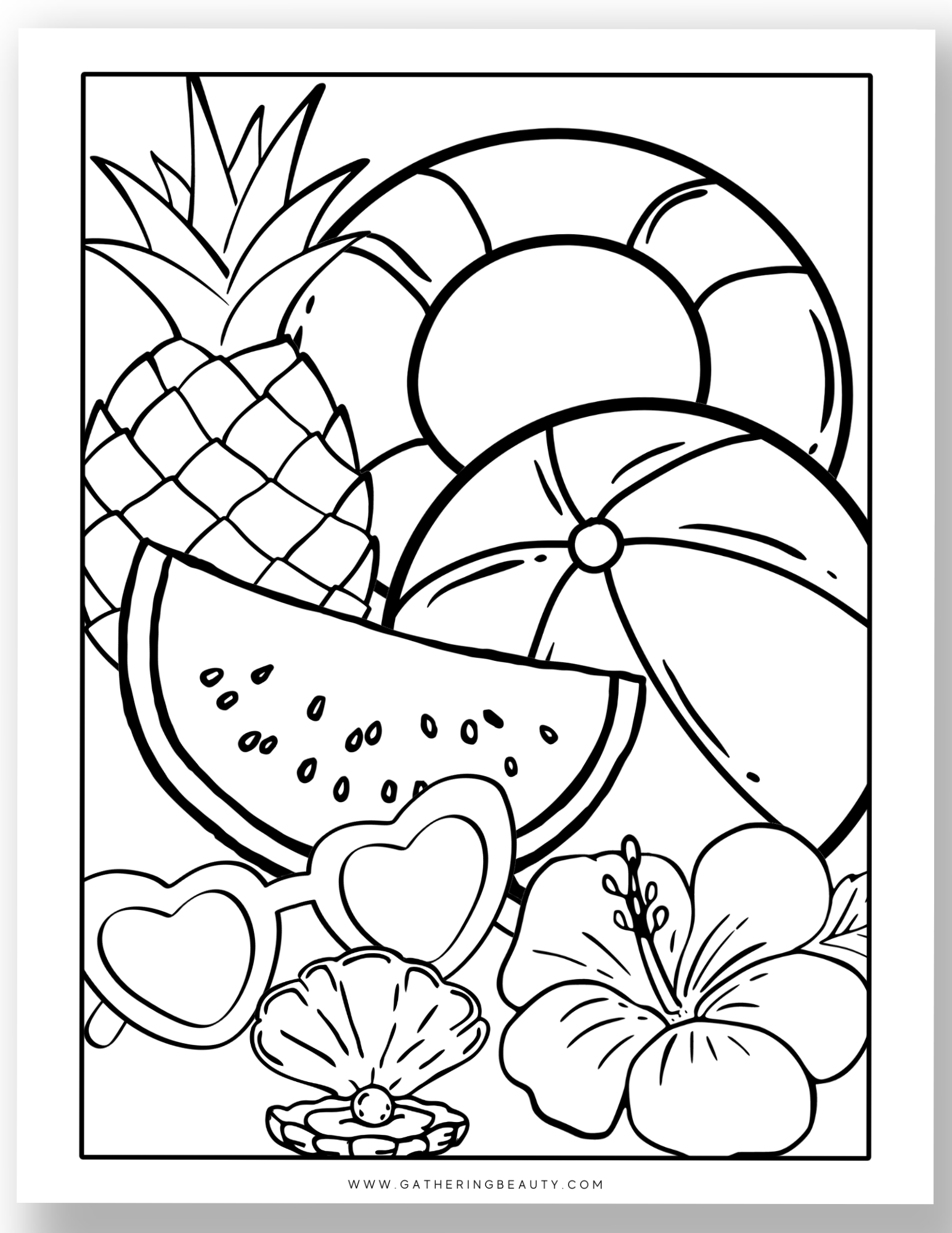 free summer coloring pages