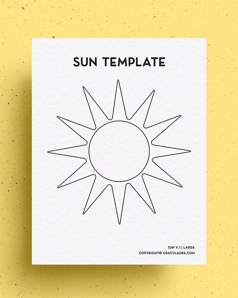 printable sunshine template