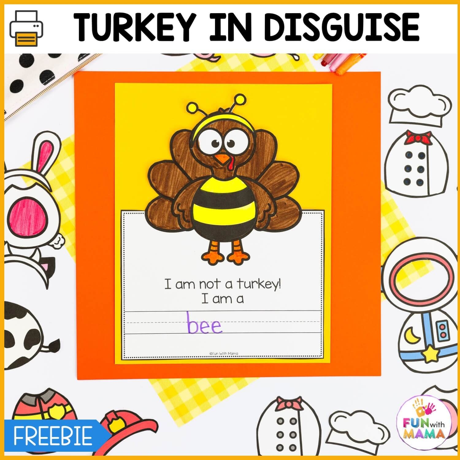 turkey in disguise free printable template