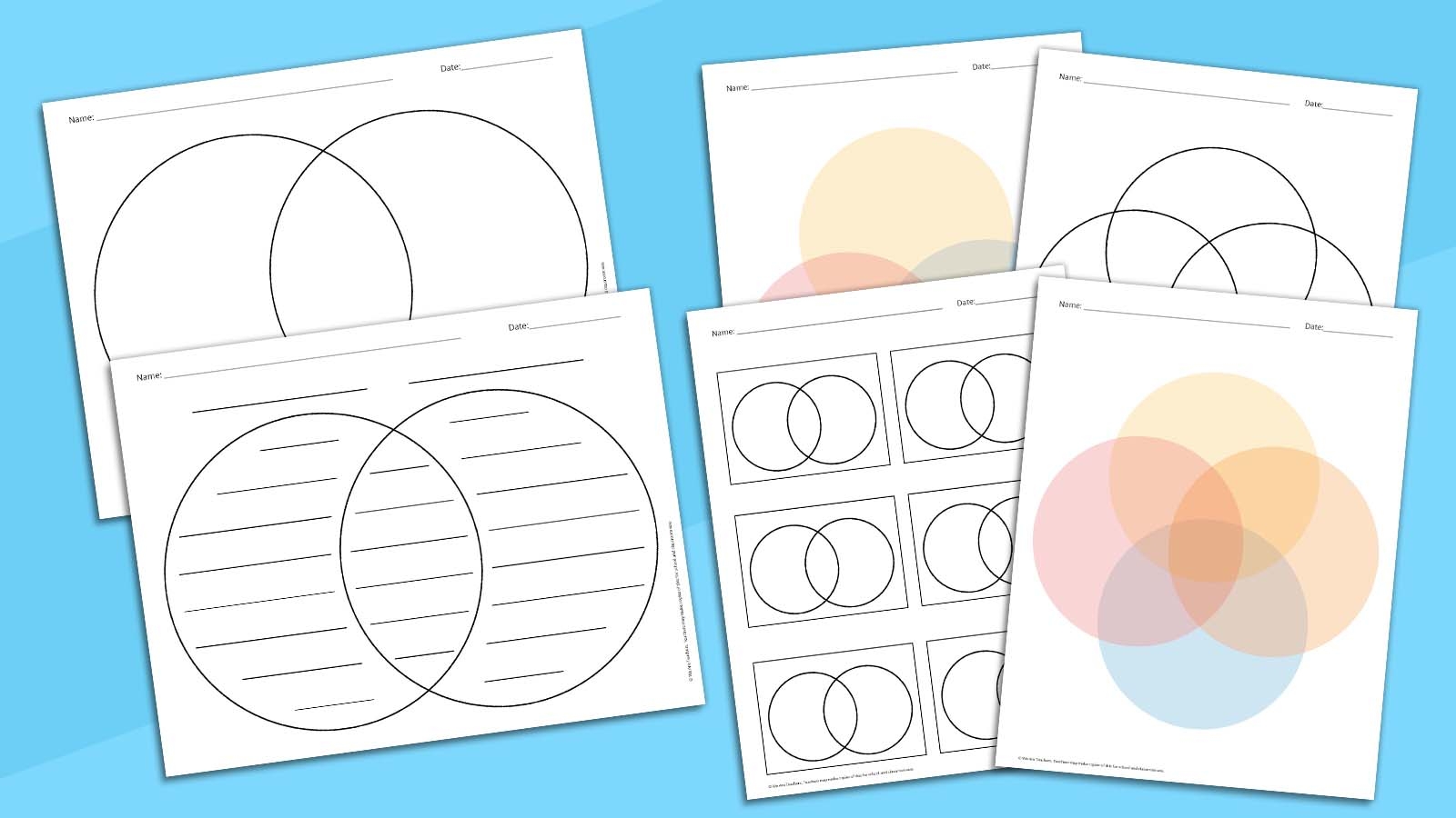 printable venn diagram template