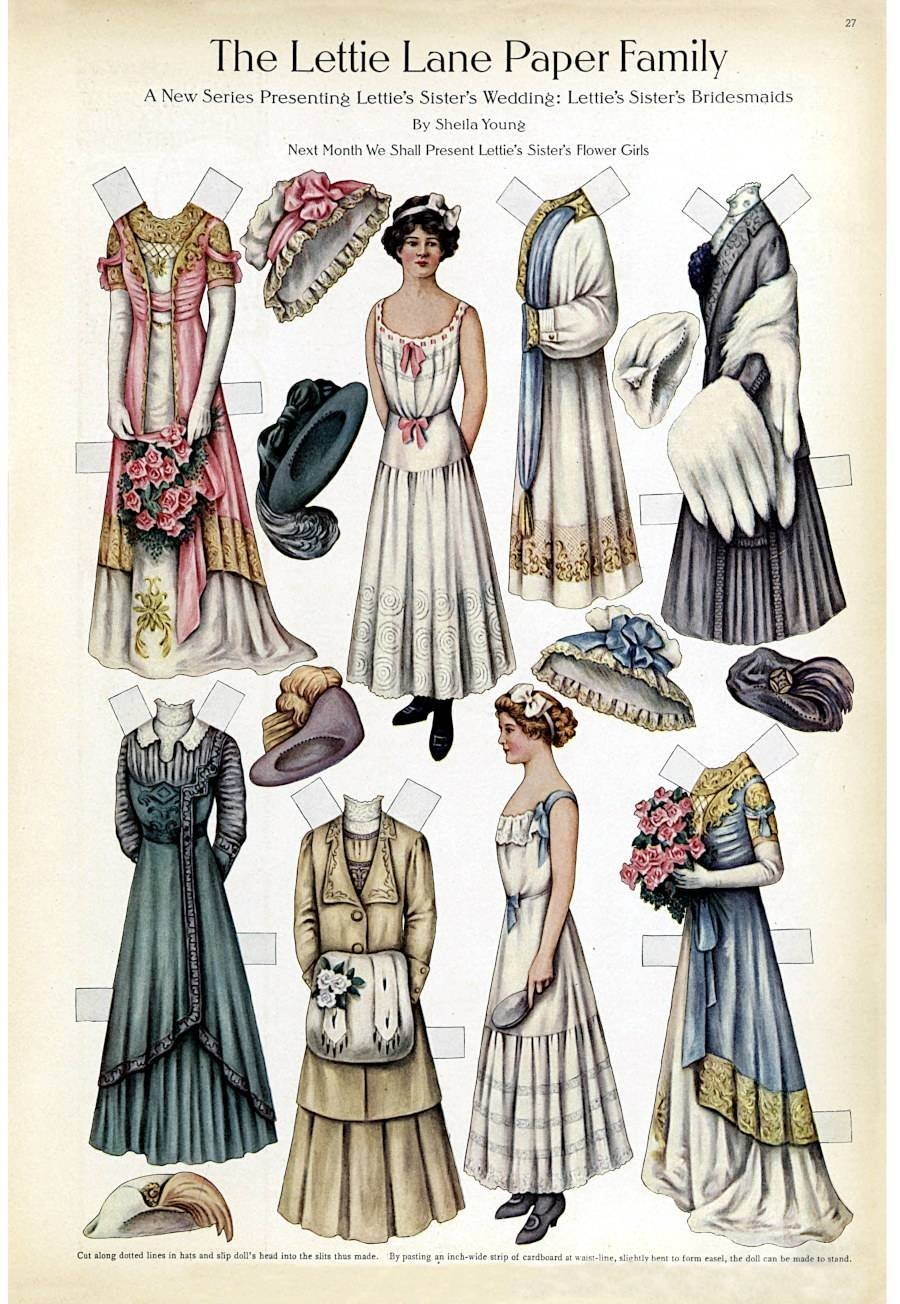 Free Vintage Paper Doll Printables For Junk Journaling Art Journals And Mixed Media Collage The Art Scavenger