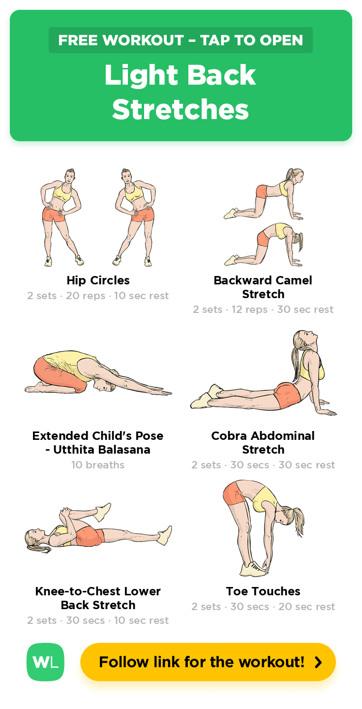 Free Workout Light Back Stretches WorkoutLabs Fit