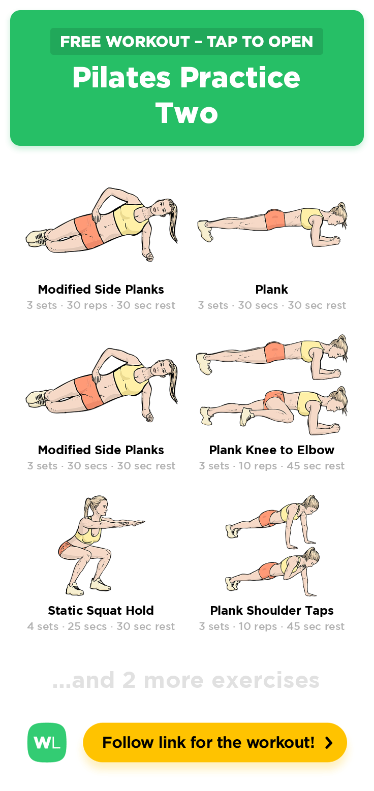Free Workout Pilates Practice Two WorkoutLabs Fit