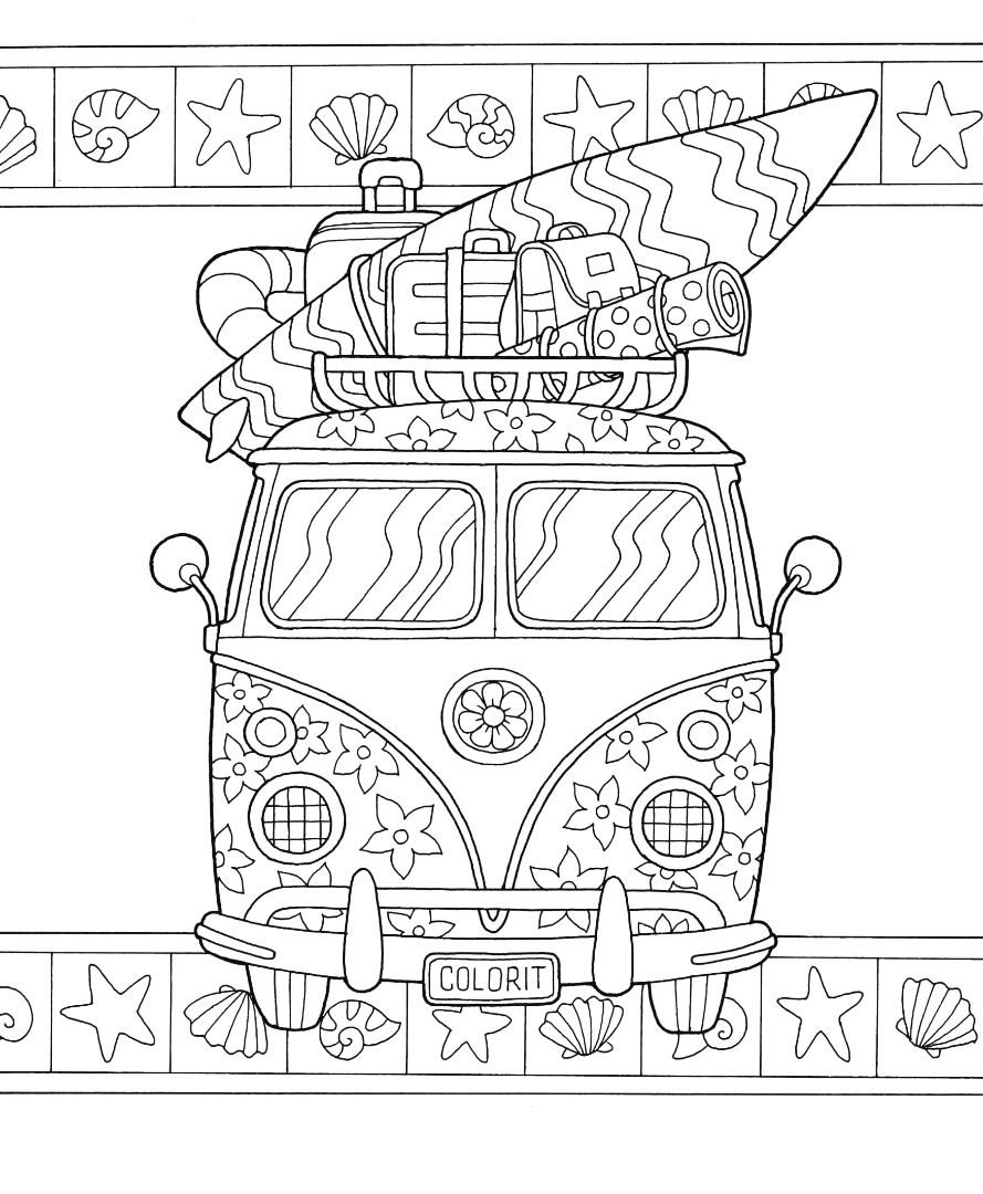 summer coloring pages for adults