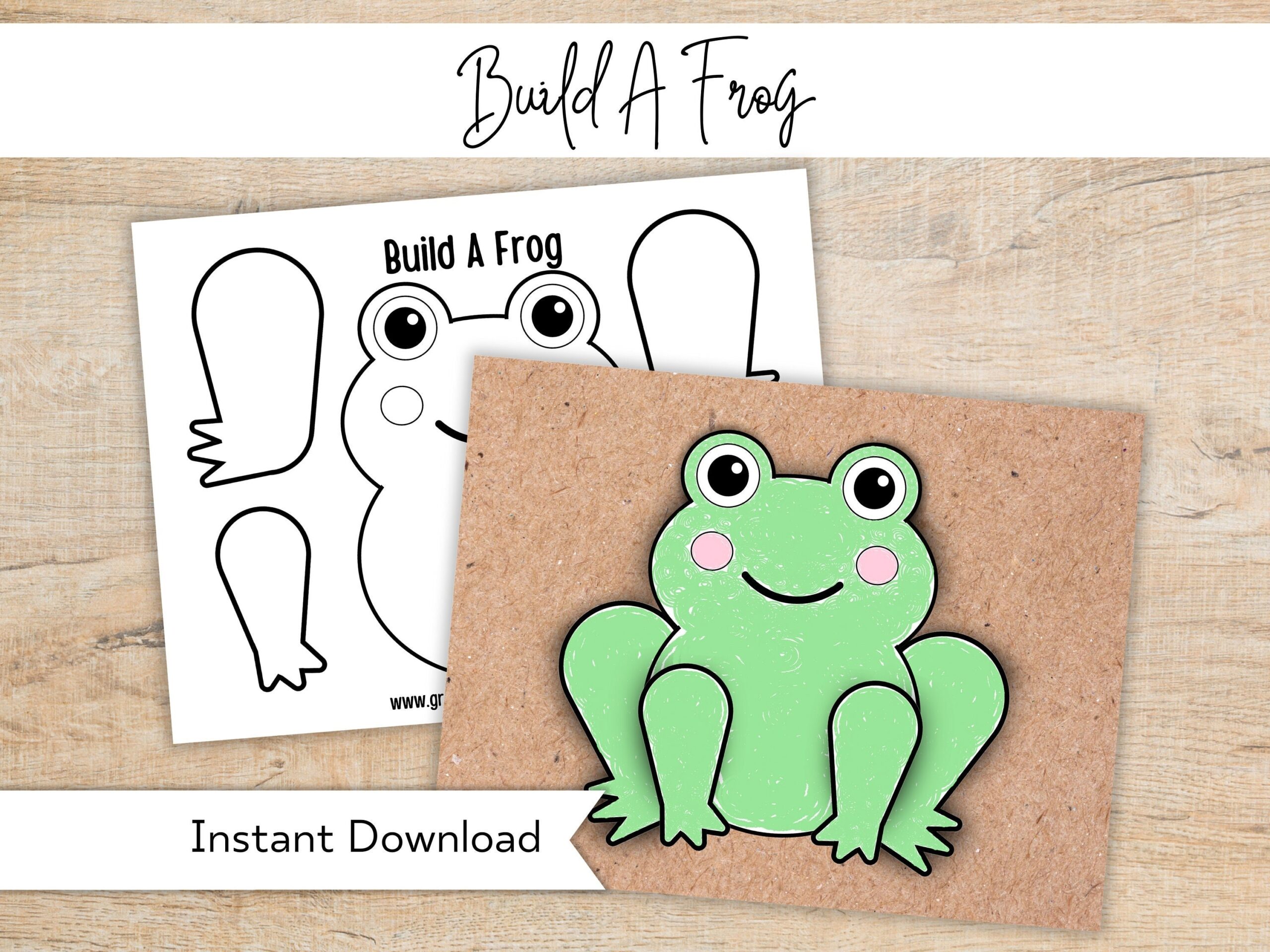 Frog Printable Craft Build a frog Kids Activity digital Download Etsy