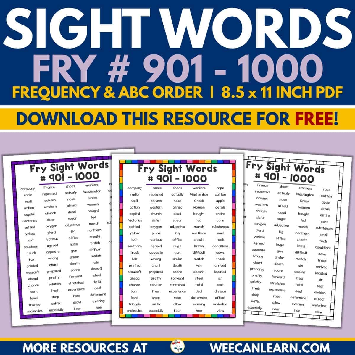 printable fry sight words pdf