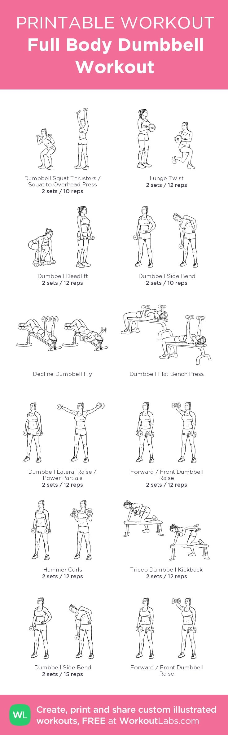 pdf printable full body dumbbell workout