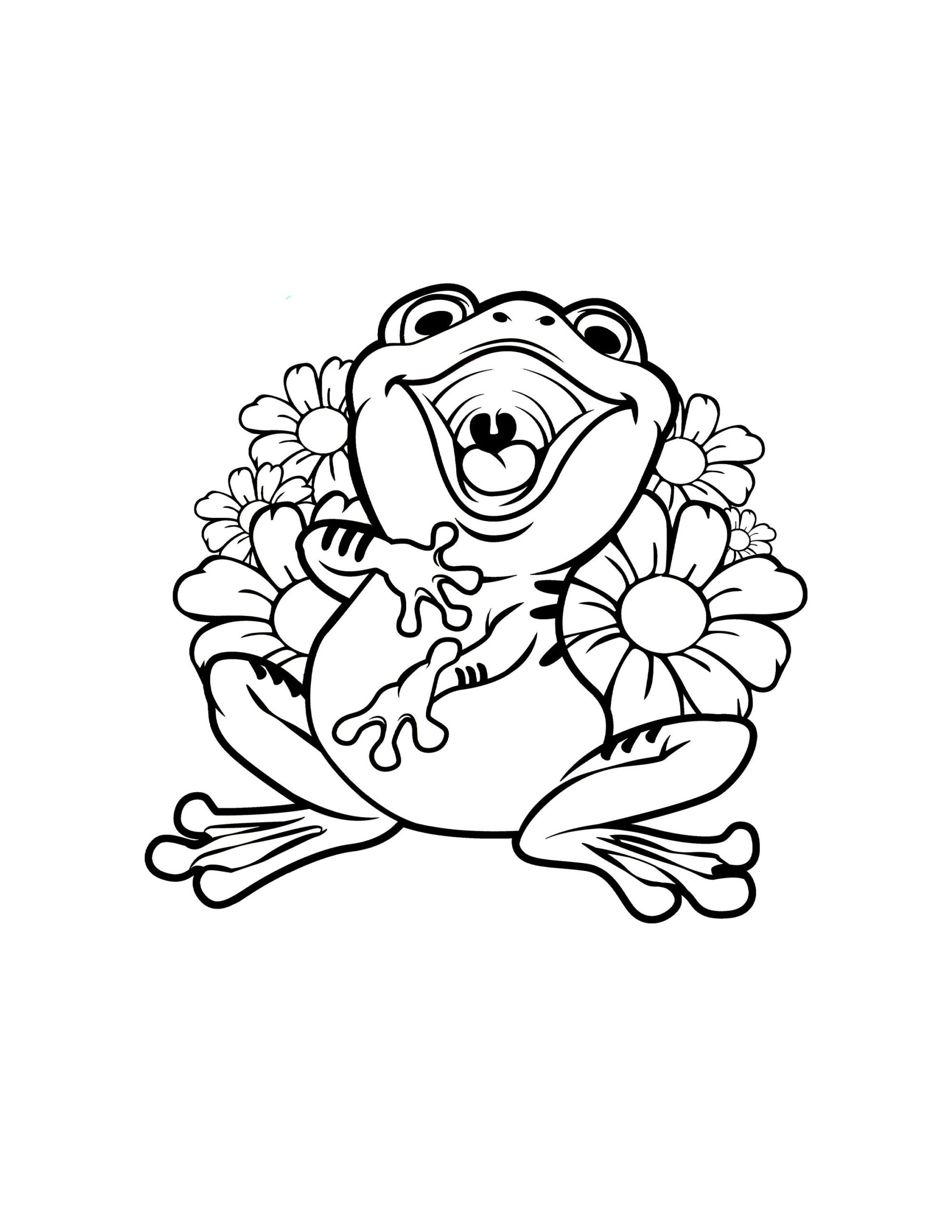 colouring pages of frog