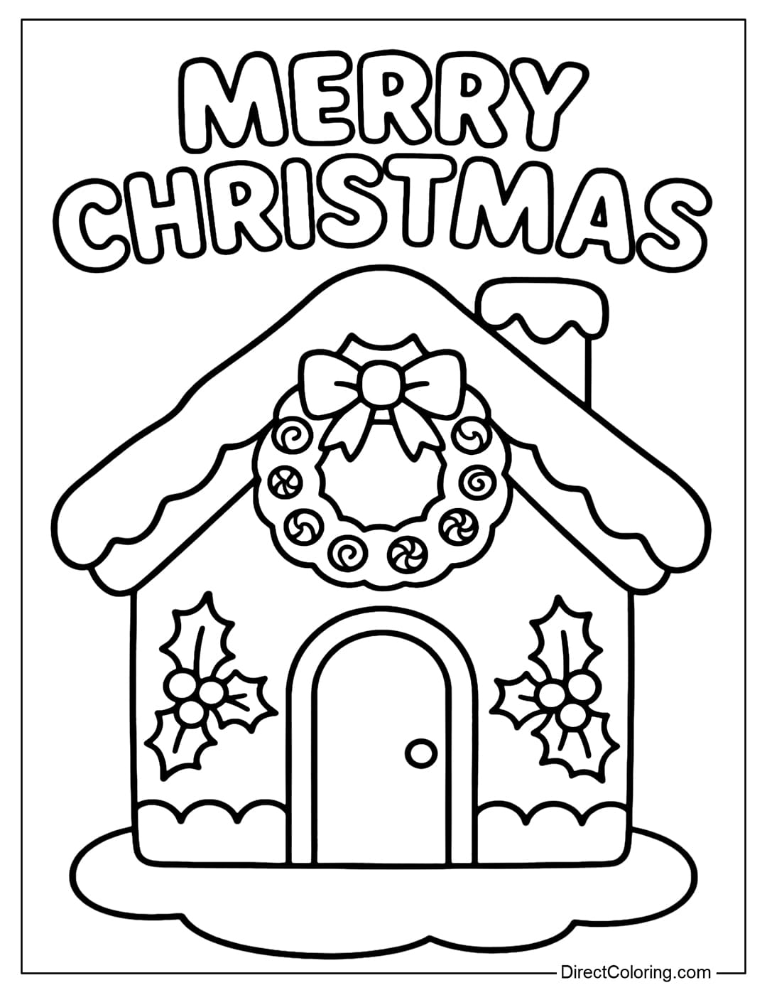 ginger bread house coloring