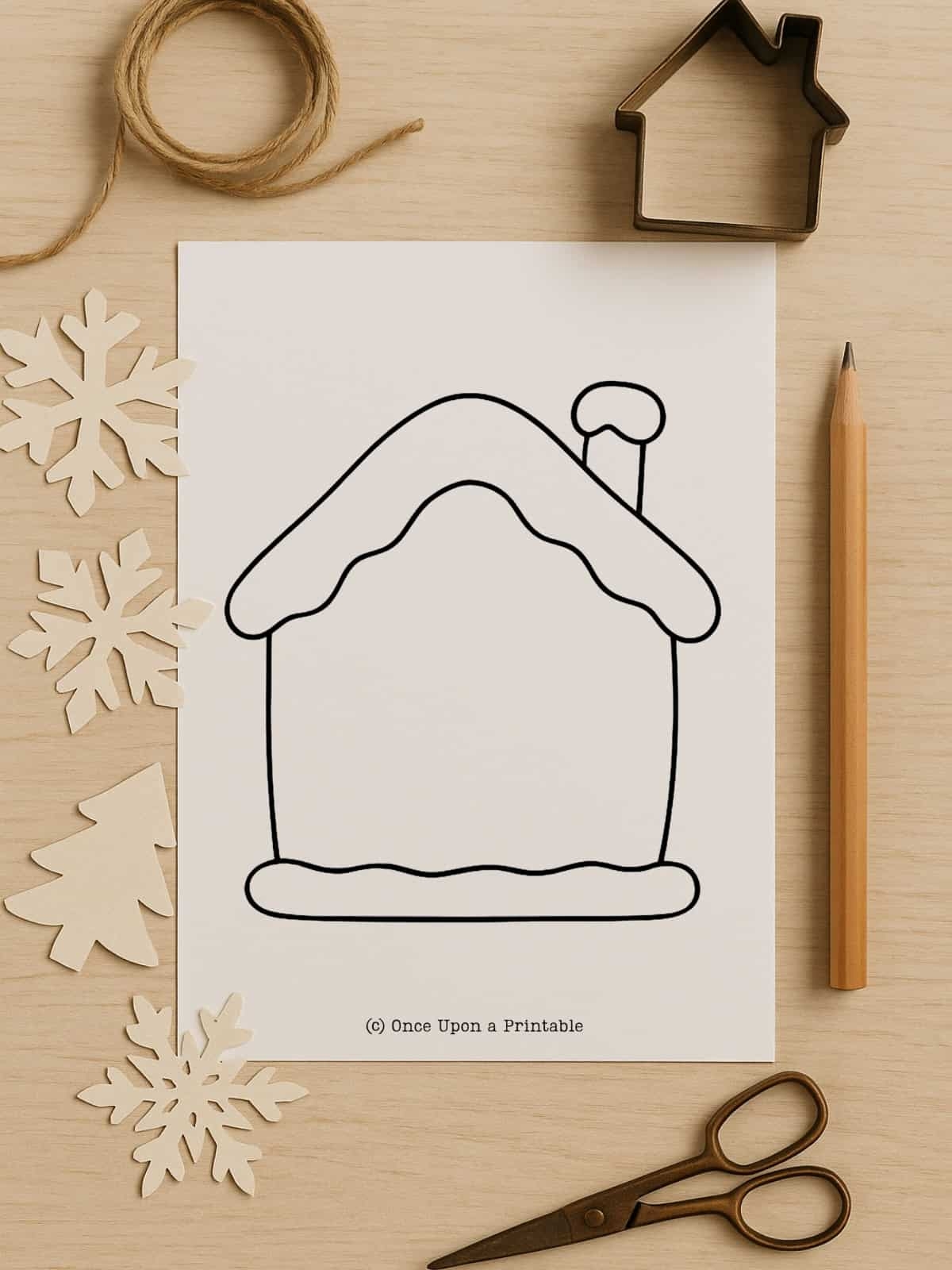 Gingerbread House Craft Free Printable Once Upon A Printable