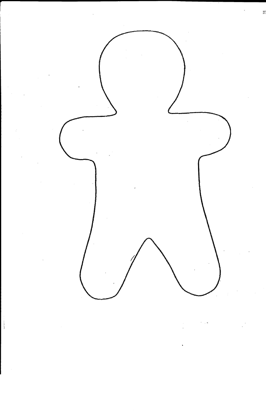 gingerbread man coloring page