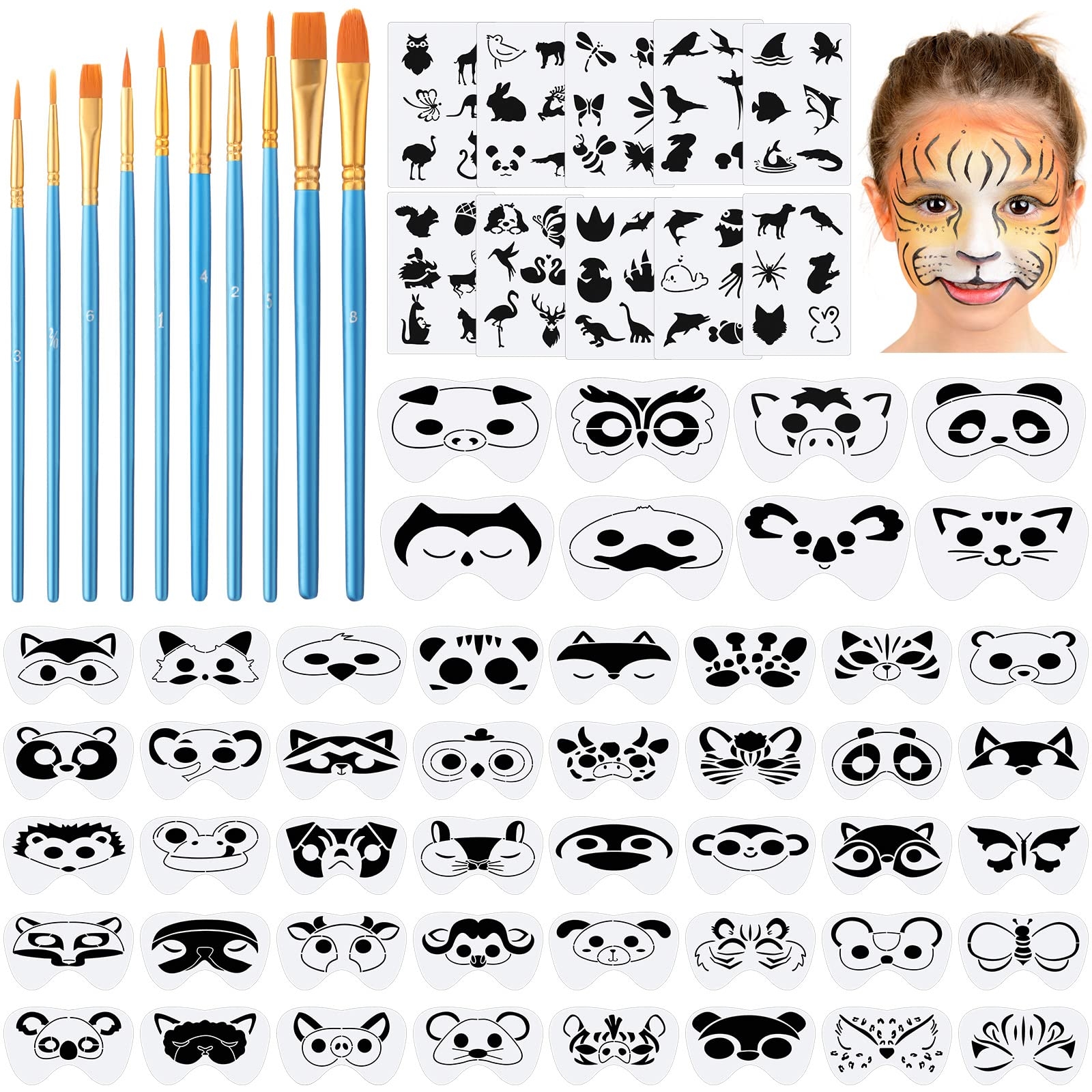 printable easy face painting templates