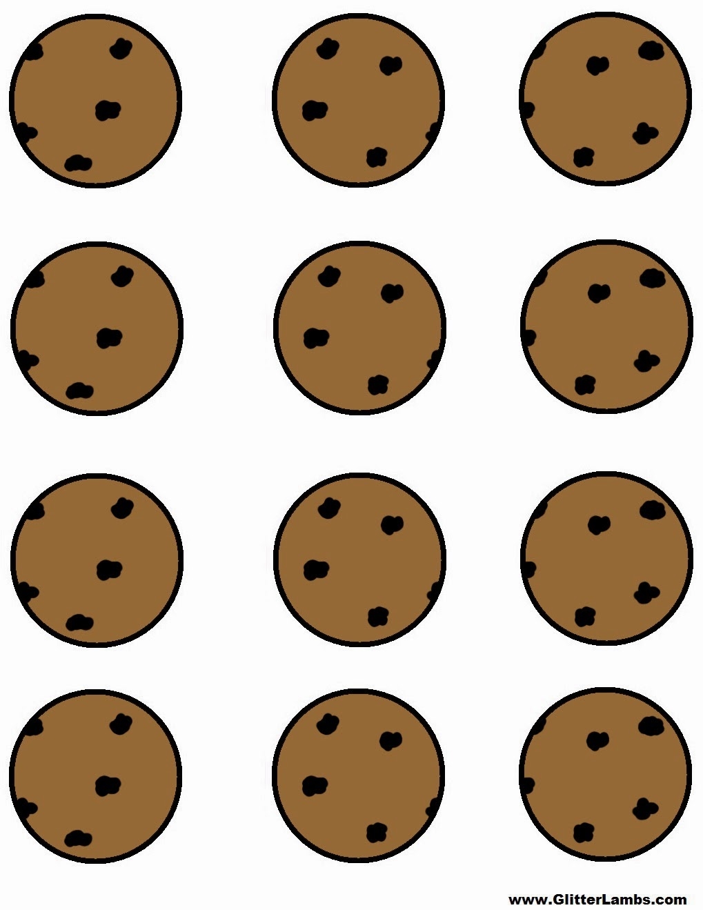 cookie template printable