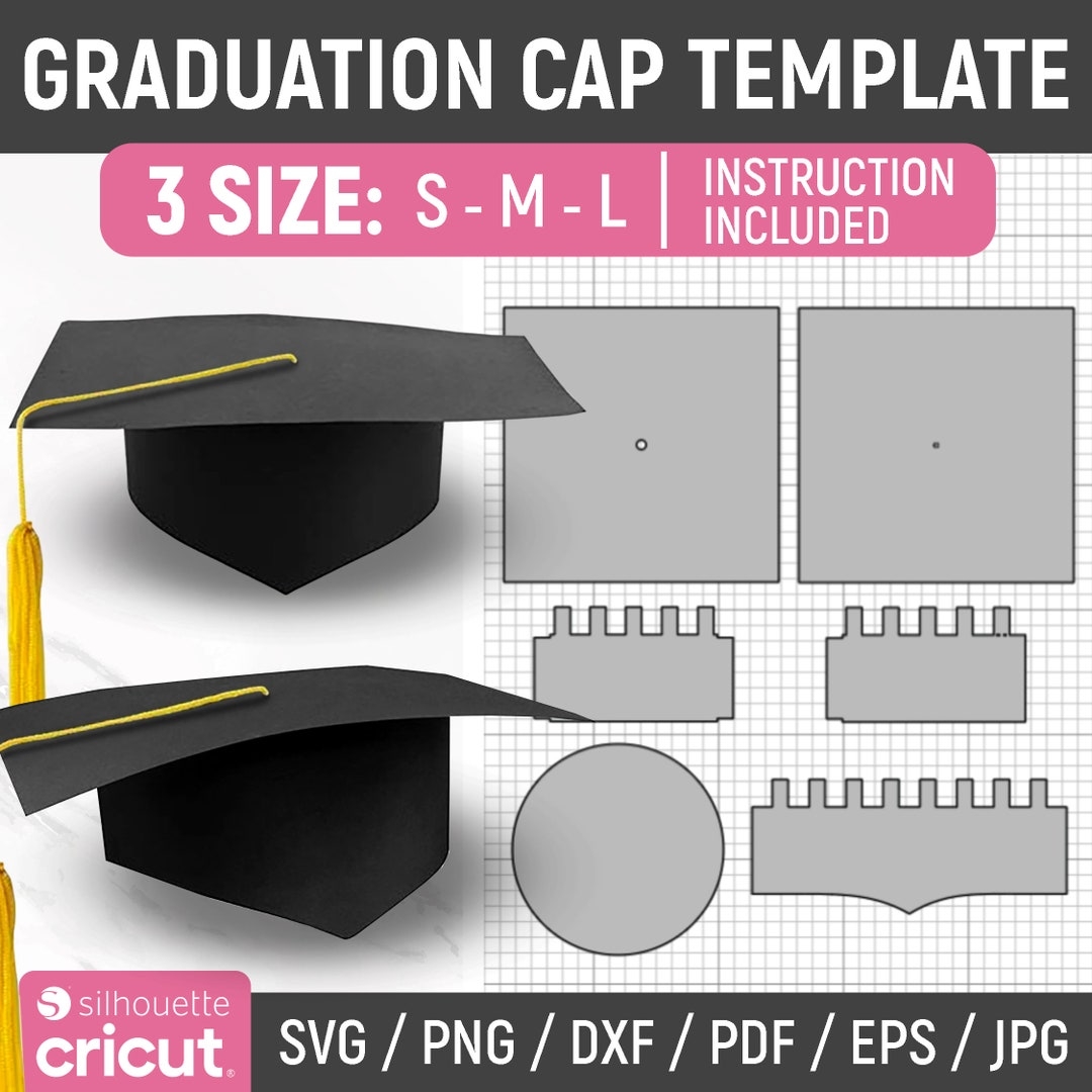 Graduation Cap Template Graduation Hat Svg Class Of 2026 Grad Craft Senior Cut File 3D DIY Cricut Laser Cut Silhouette Printable Etsy Israel