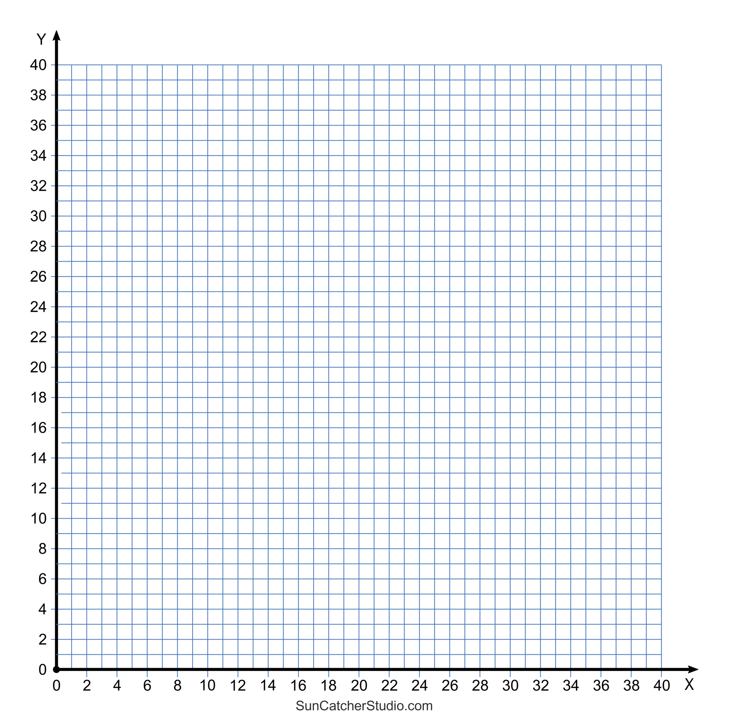 Grid Paper Printable 4 Quadrant Coordinate Graph Paper Templates Free Printables Lettering SVG Files Tools Apps