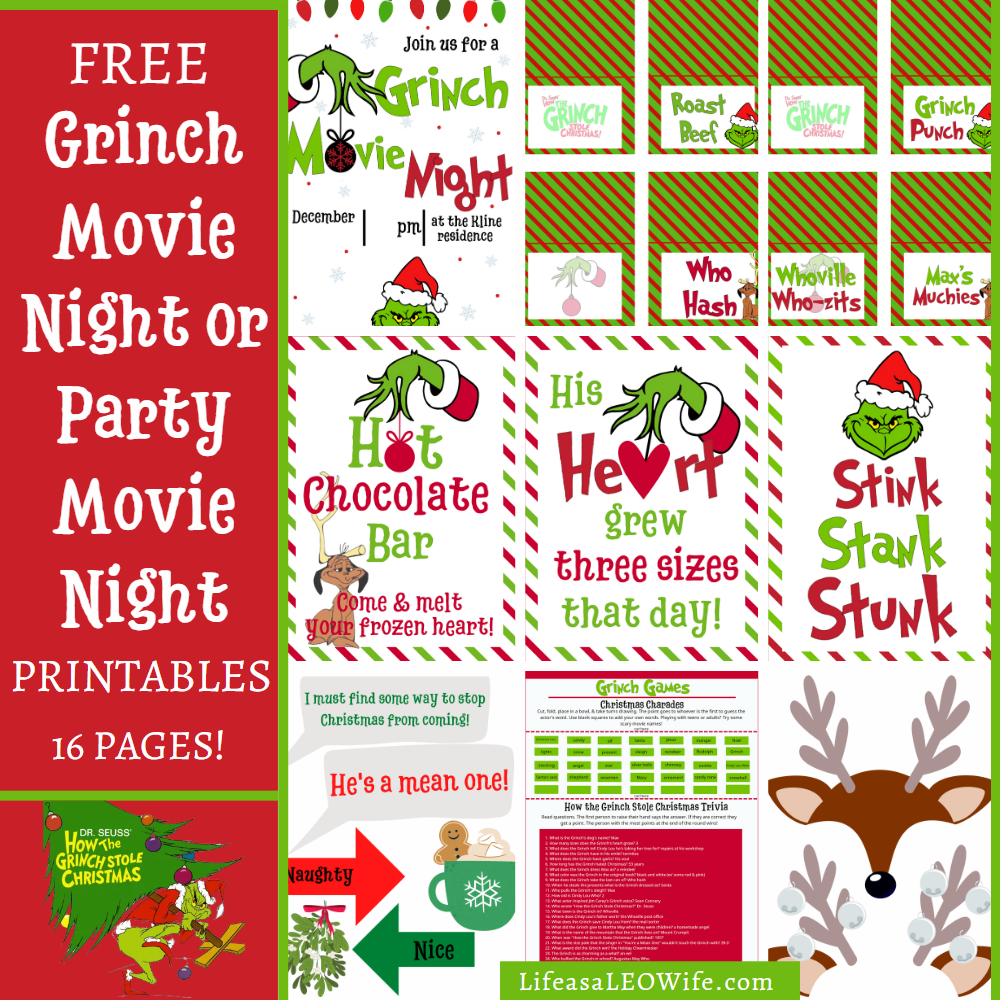 free printable grinch