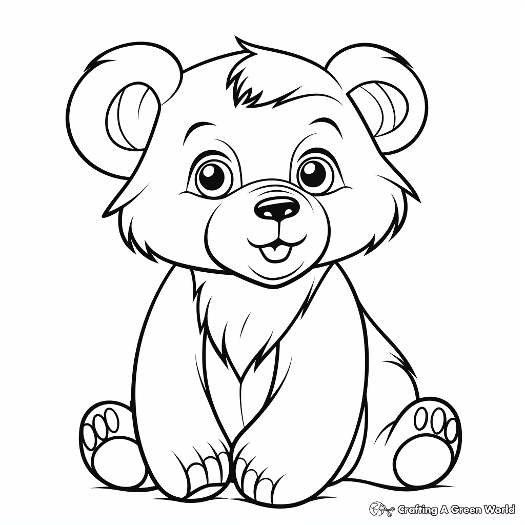Grizzly Bear Coloring Pages Free Printable 