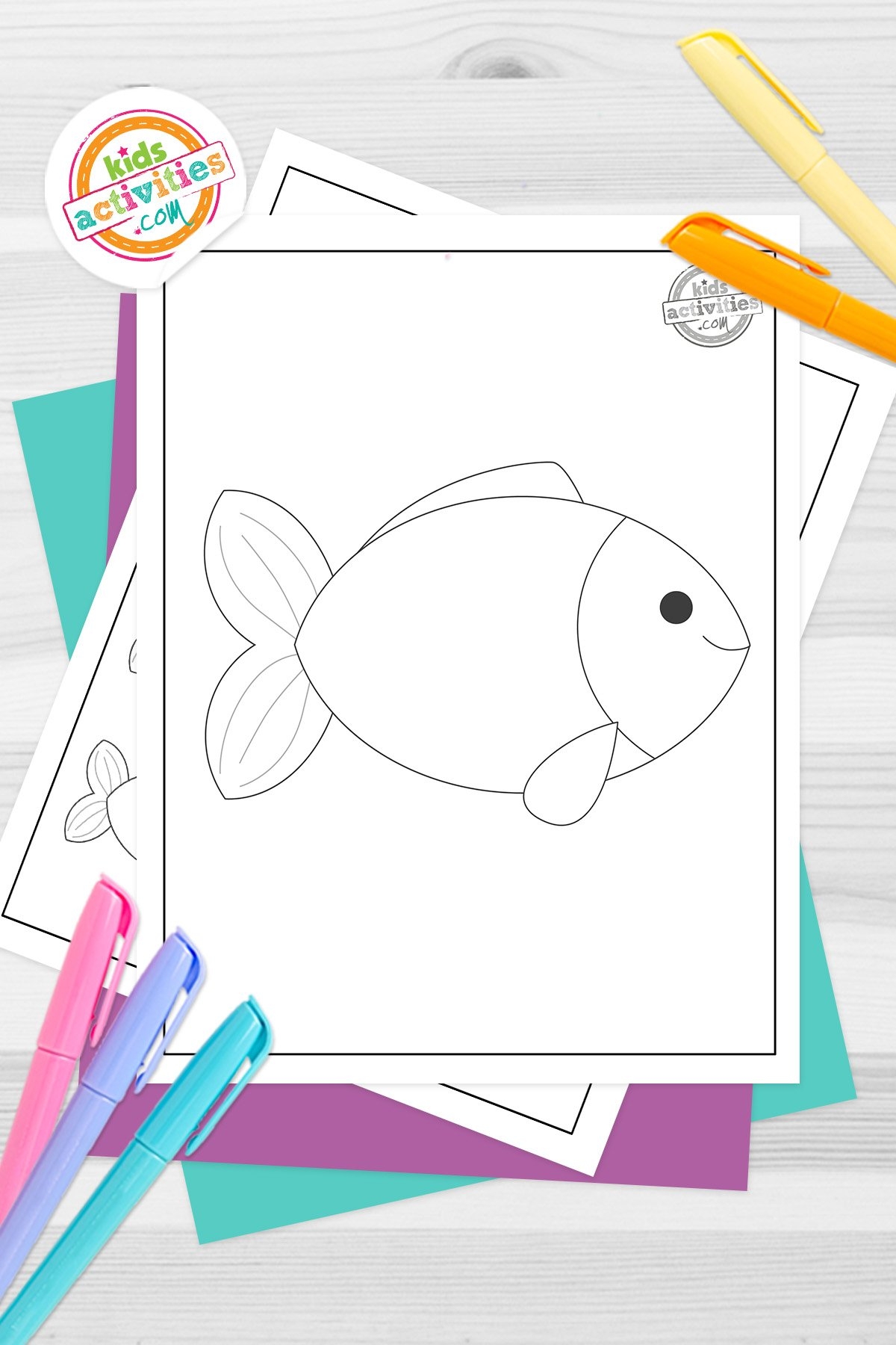 full page fish template printable