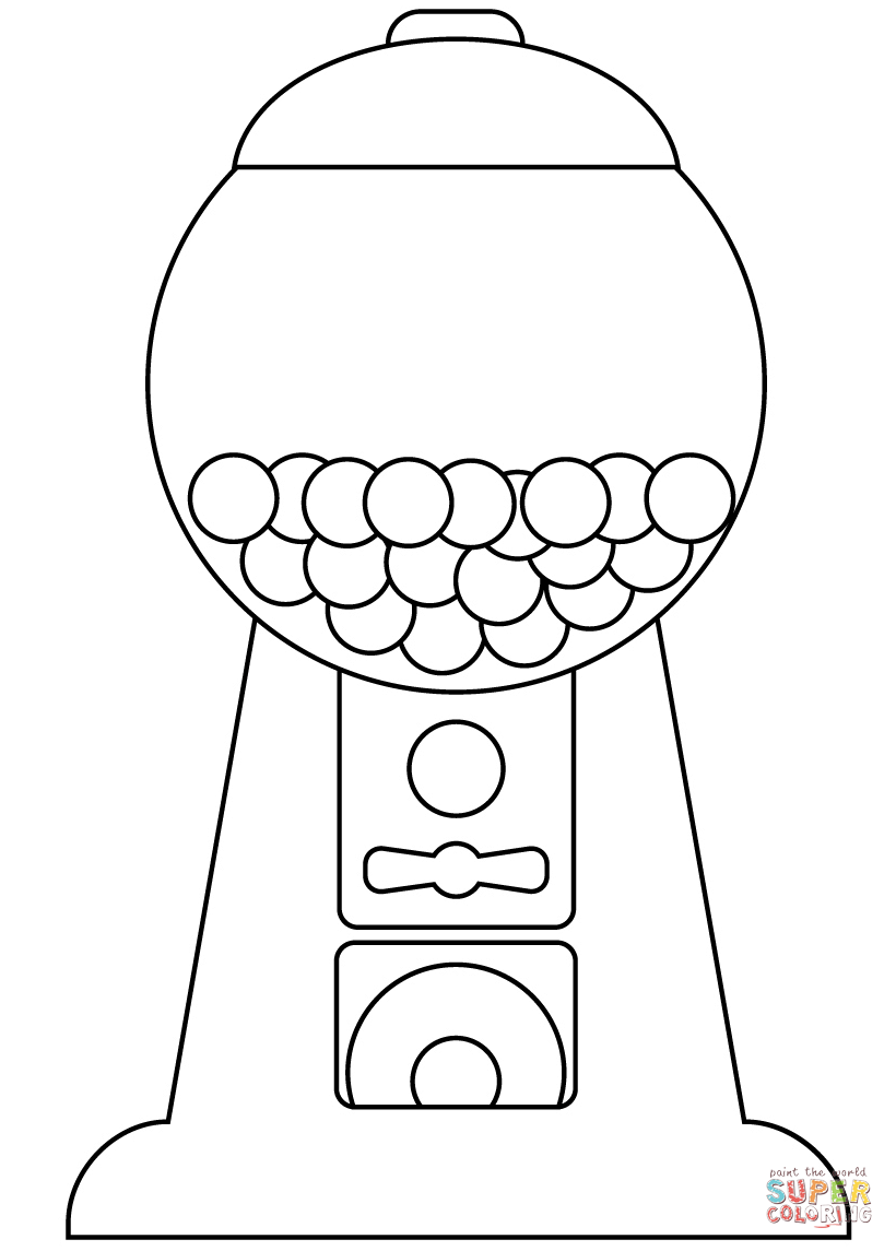 Gumball Machine 7 Free Printable Coloring Pages
