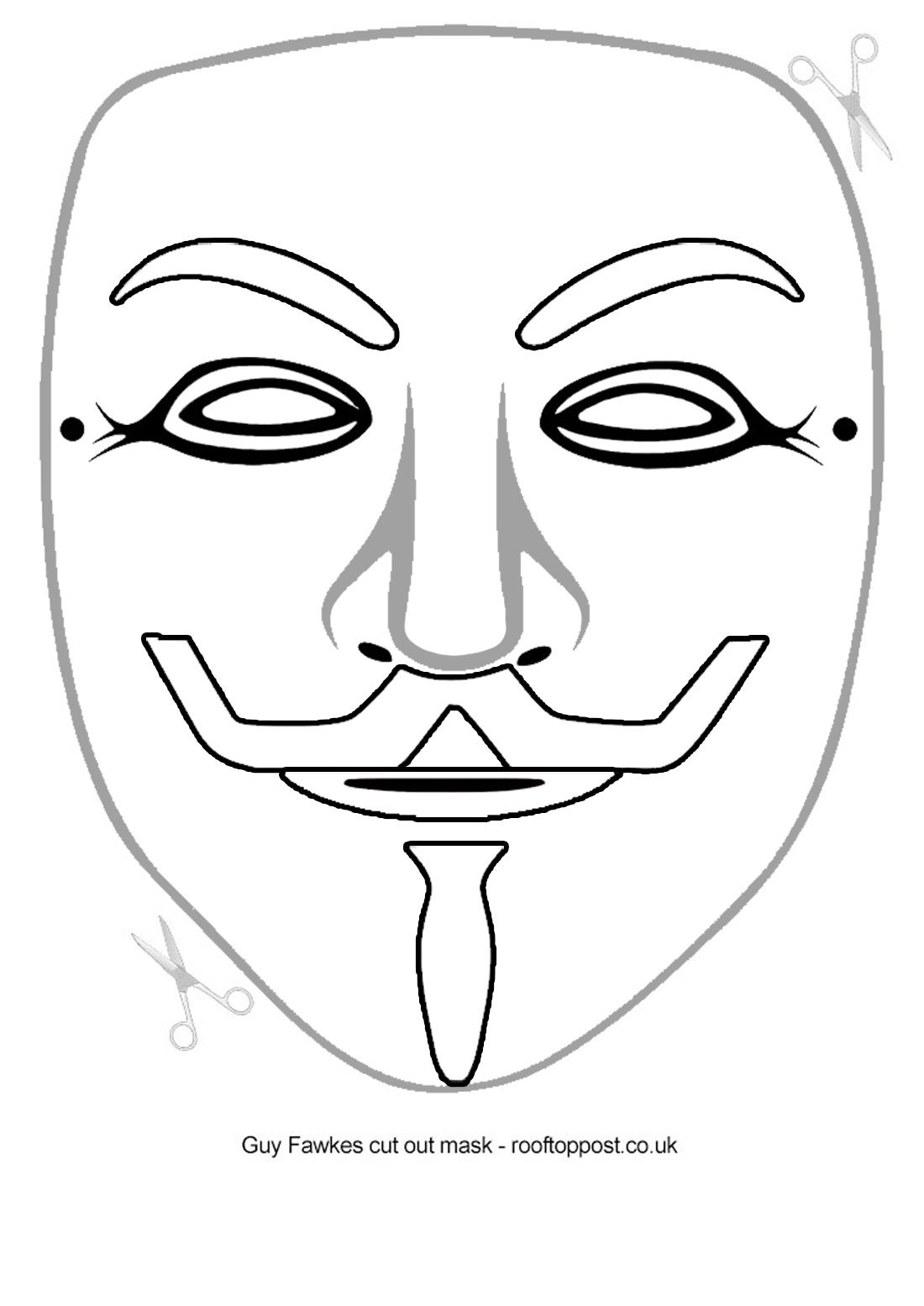blank mask template printable