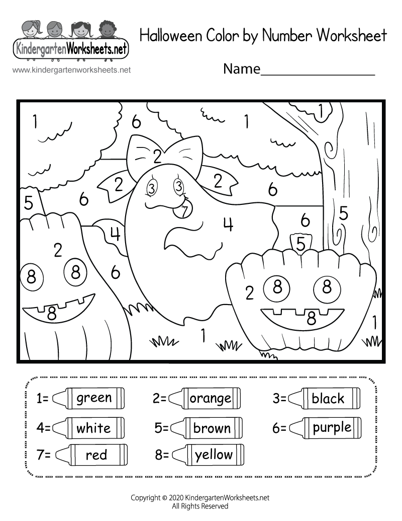 haloween color by number