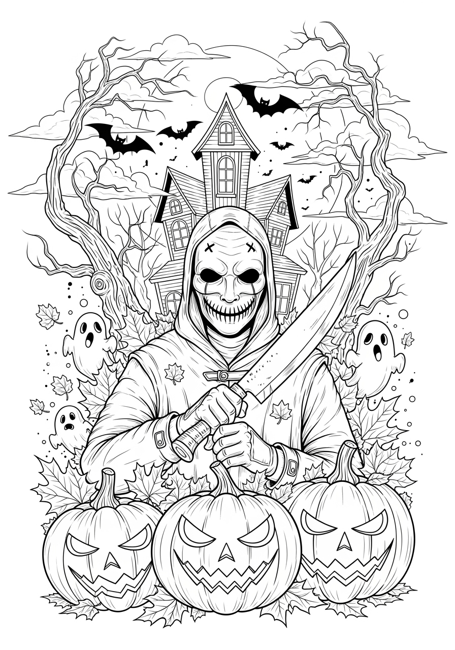 halloween coloring pages scary