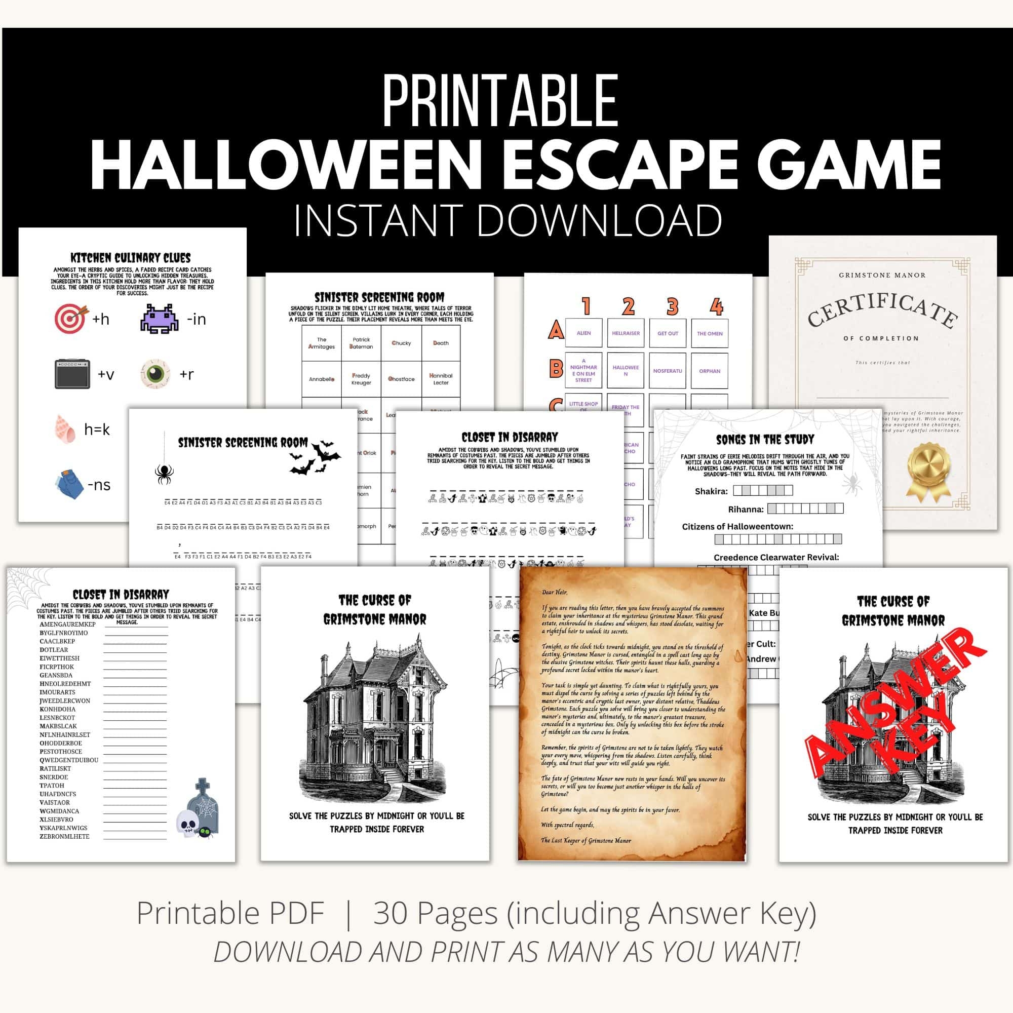 free printable escape room pdf