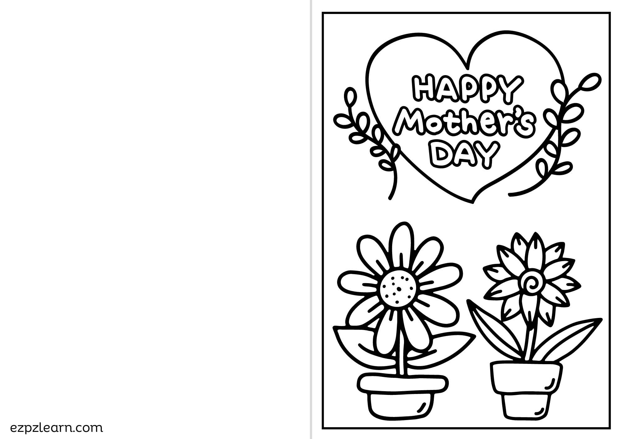 mother's day card printable pdf