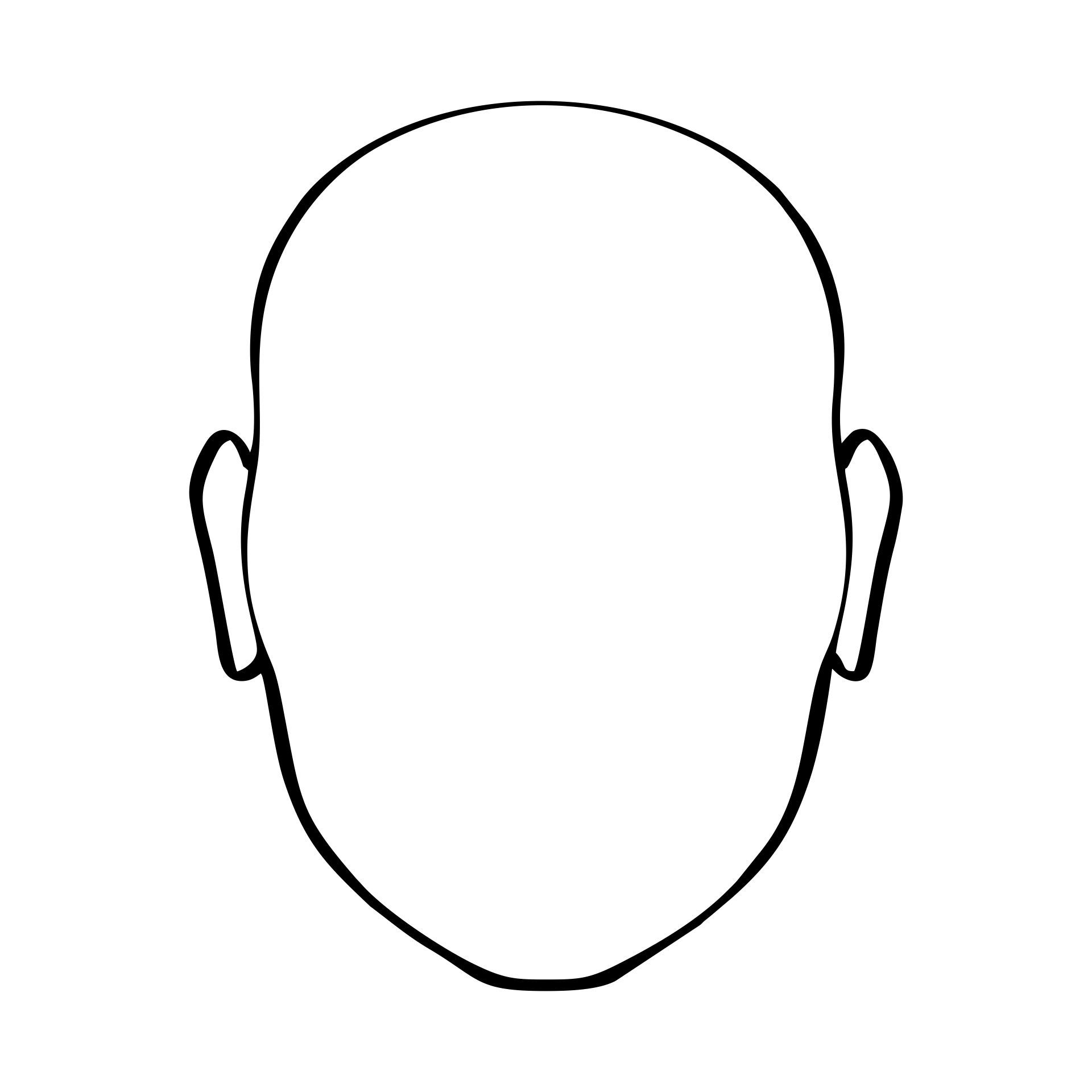human face template printable pdf