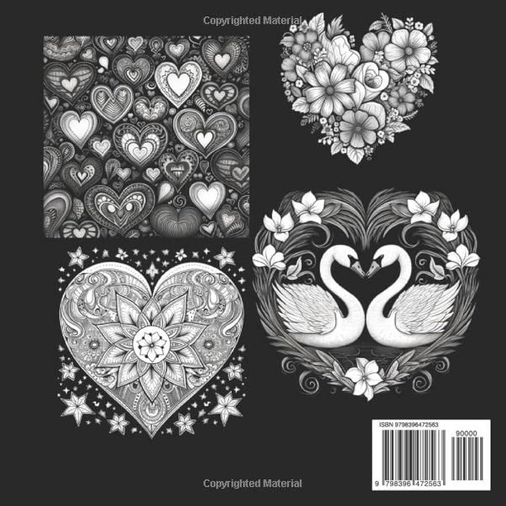 coloring book heart shape