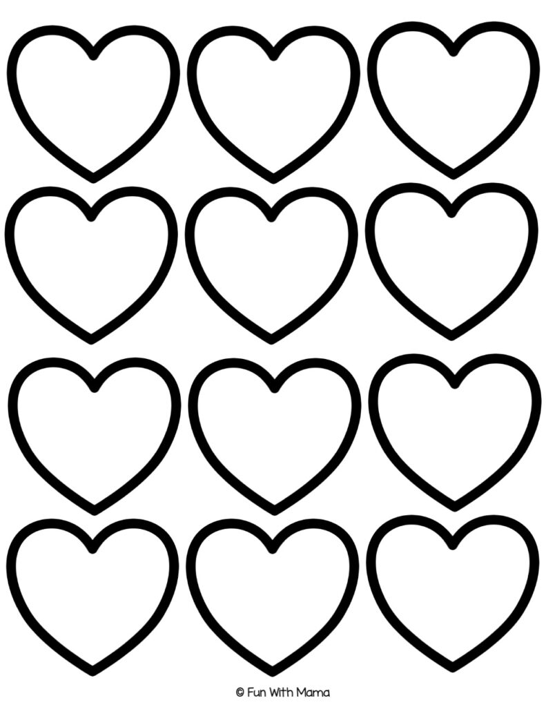 free printable heart template pdf