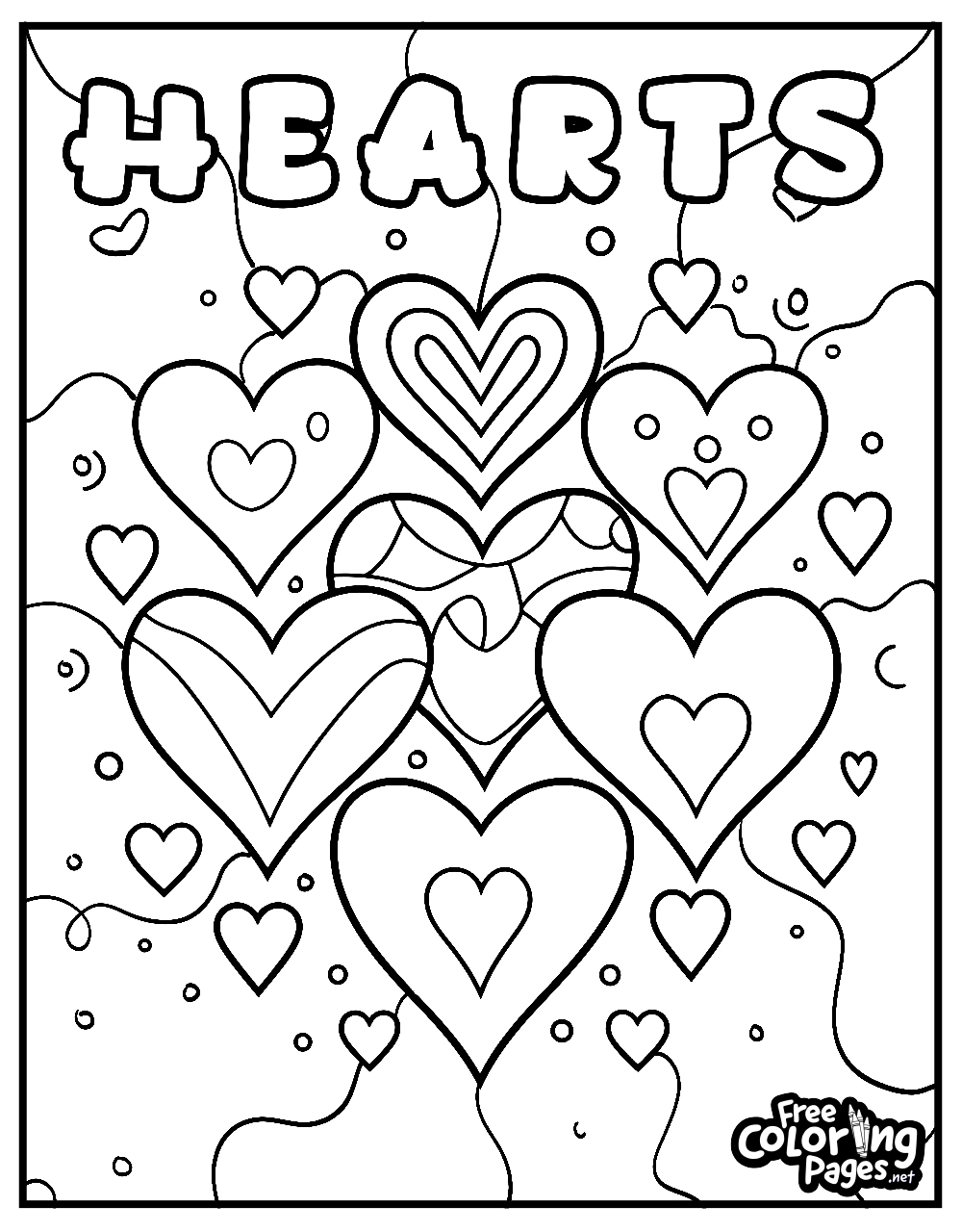 heart coloring pages printable