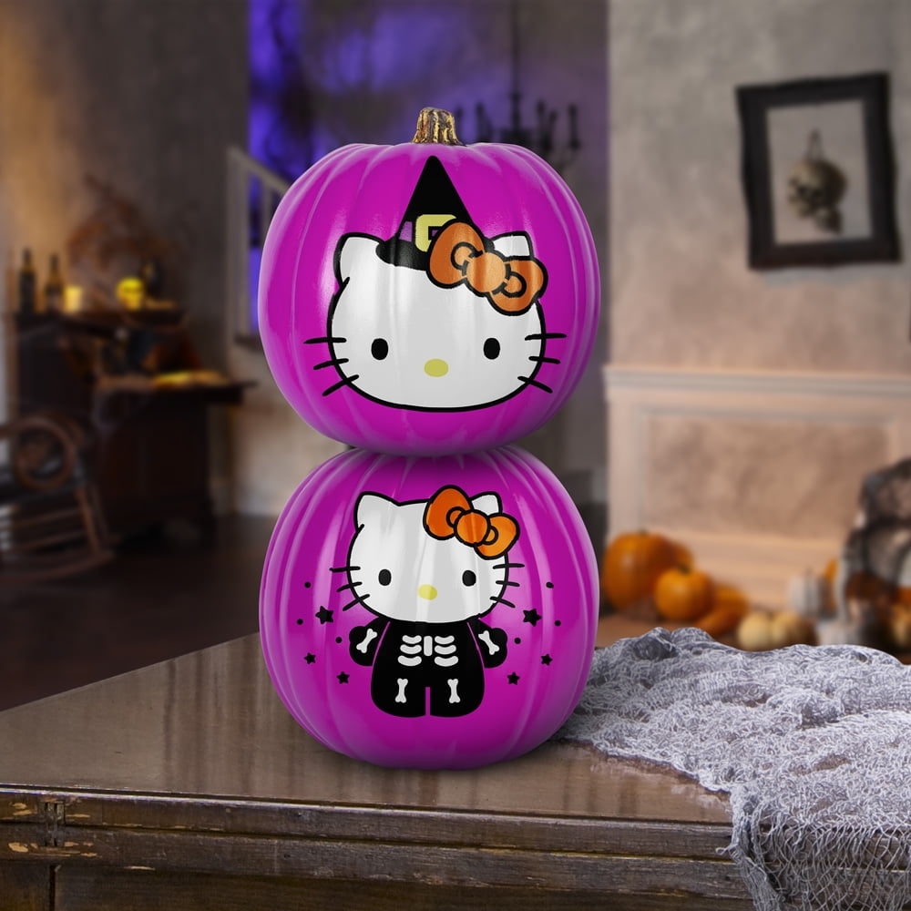 hello kitty pumpkin painting