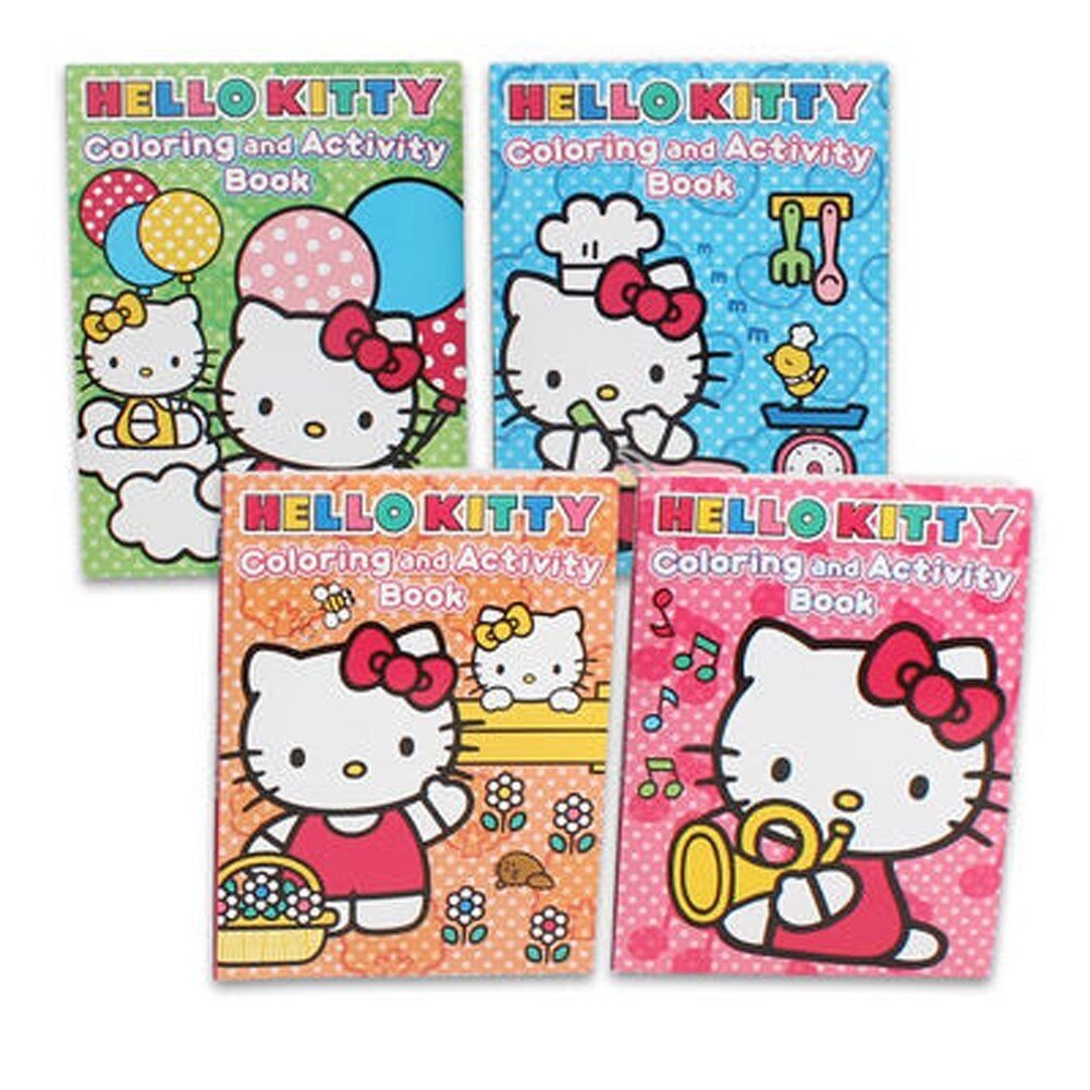 Hello Kitty Coloring And Activity Books Super Set 4 Hello Kitty Books Stickers EBay