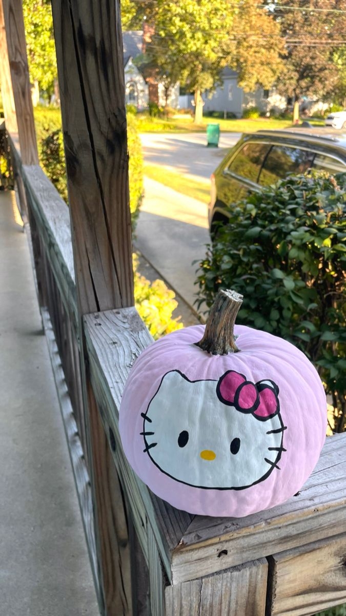 Hello Kitty Pumpkin Painting