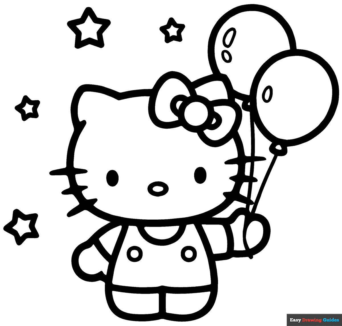 printable hello kitty colouring pages