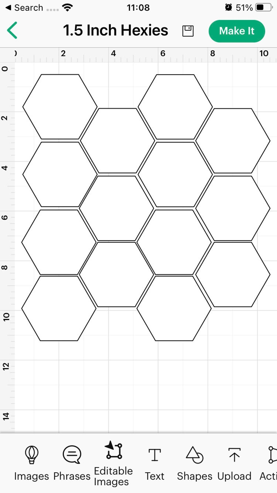 Hexagon English Paper Piecing Cricut SVG Template For 0 5 1 Inch 0 75 1 Inch And 1 5 Inch Hexies EPP Etsy