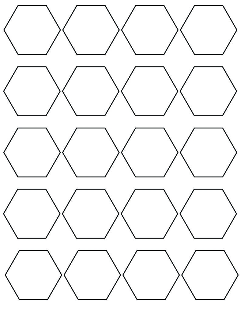 template hexagon printable