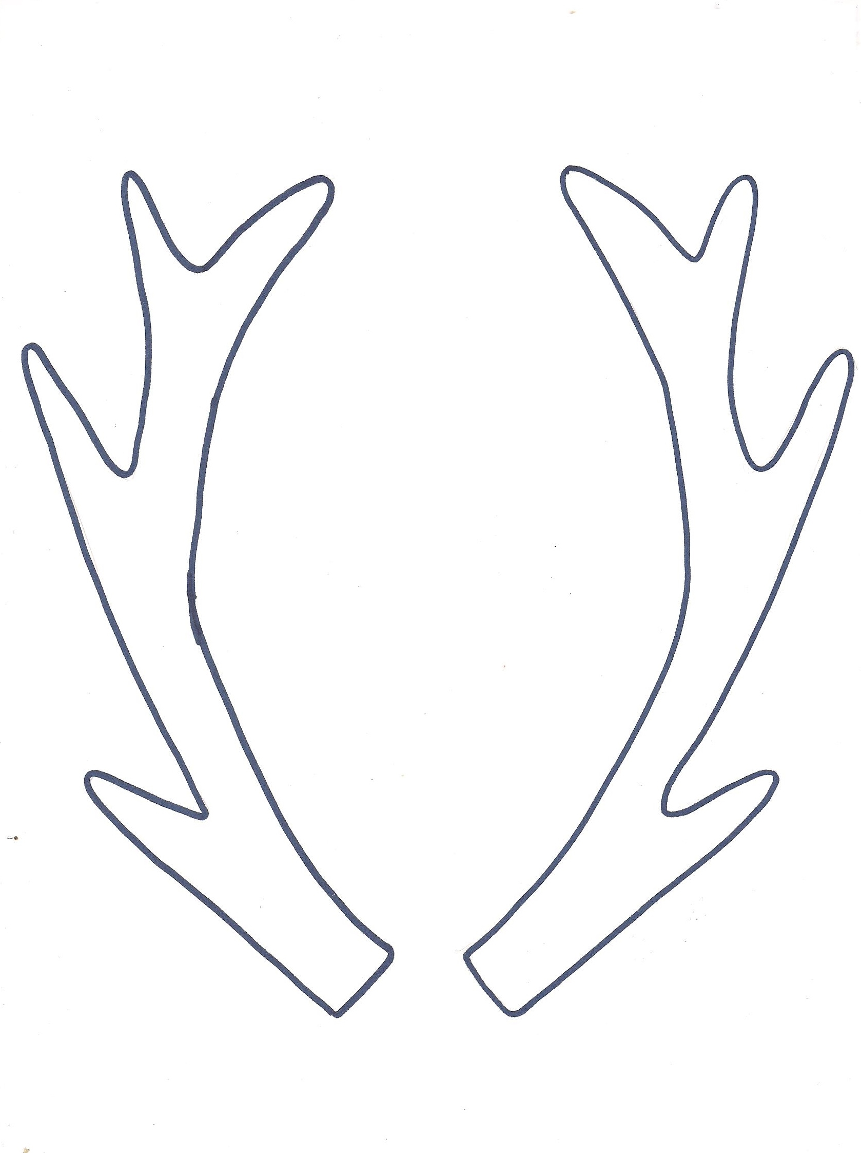free printable reindeer antlers template