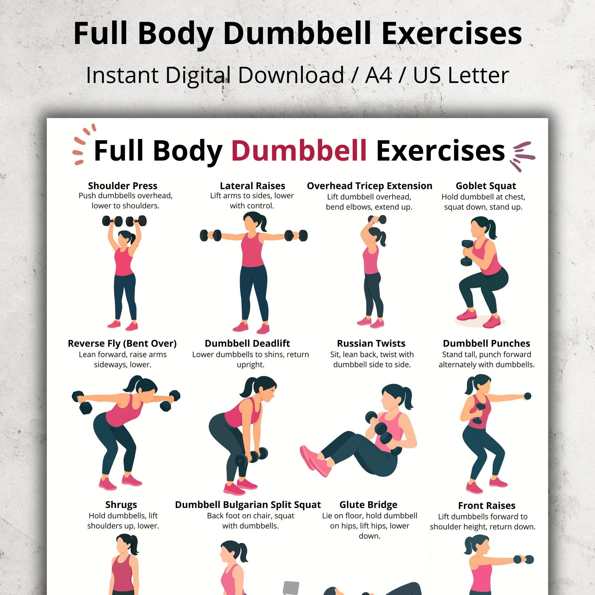 Home Printable Full Body Dumbbell Workout Printable Powerblock Dumbbell Workout Pdf Strength Training New