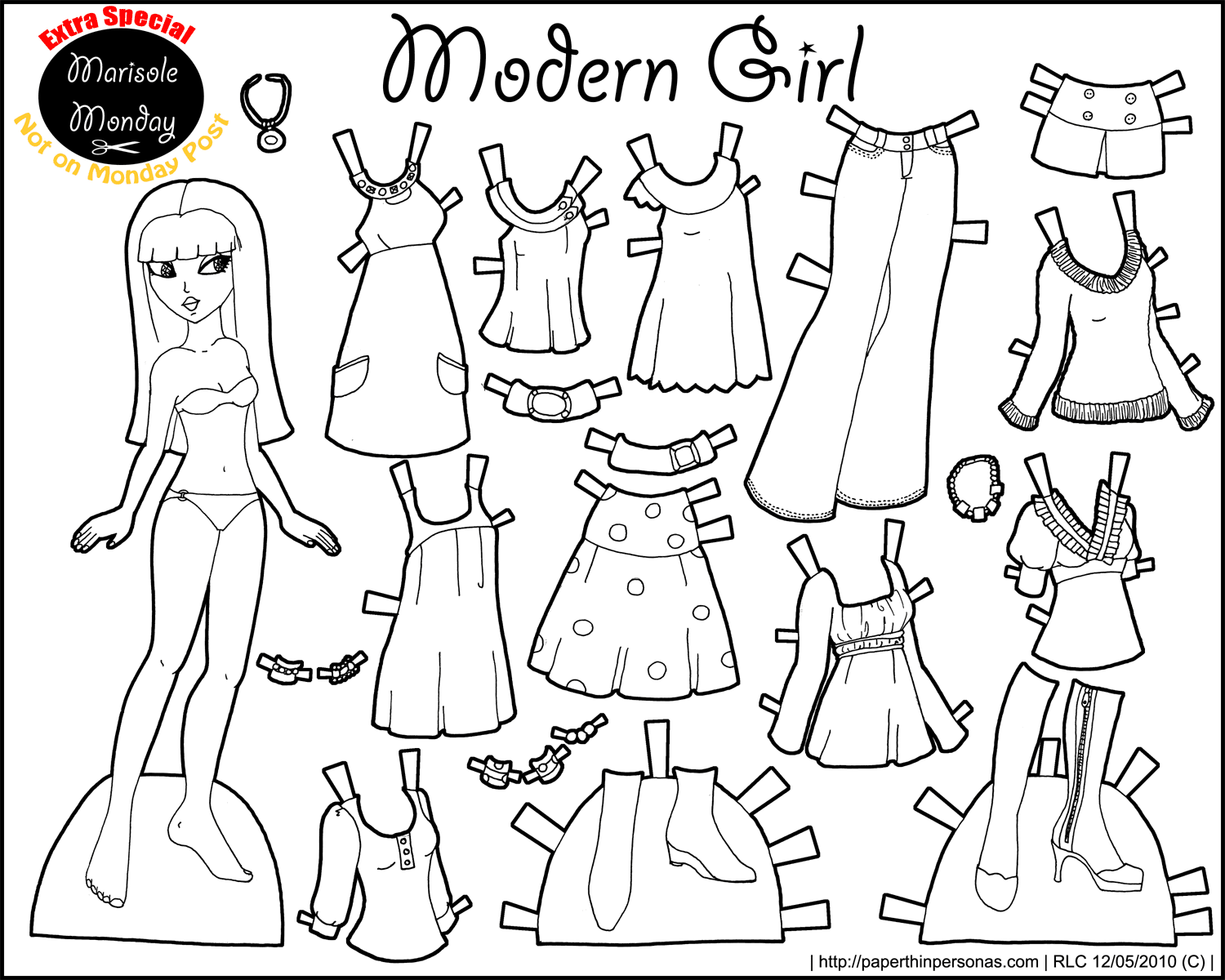 Hot Free Printable Paper Dolls To Color Sale