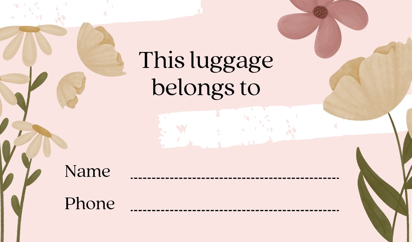 luggage tag template printable