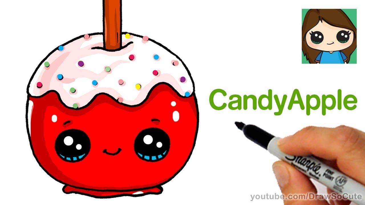 How To Draw A Candy Apple Easy YouTube