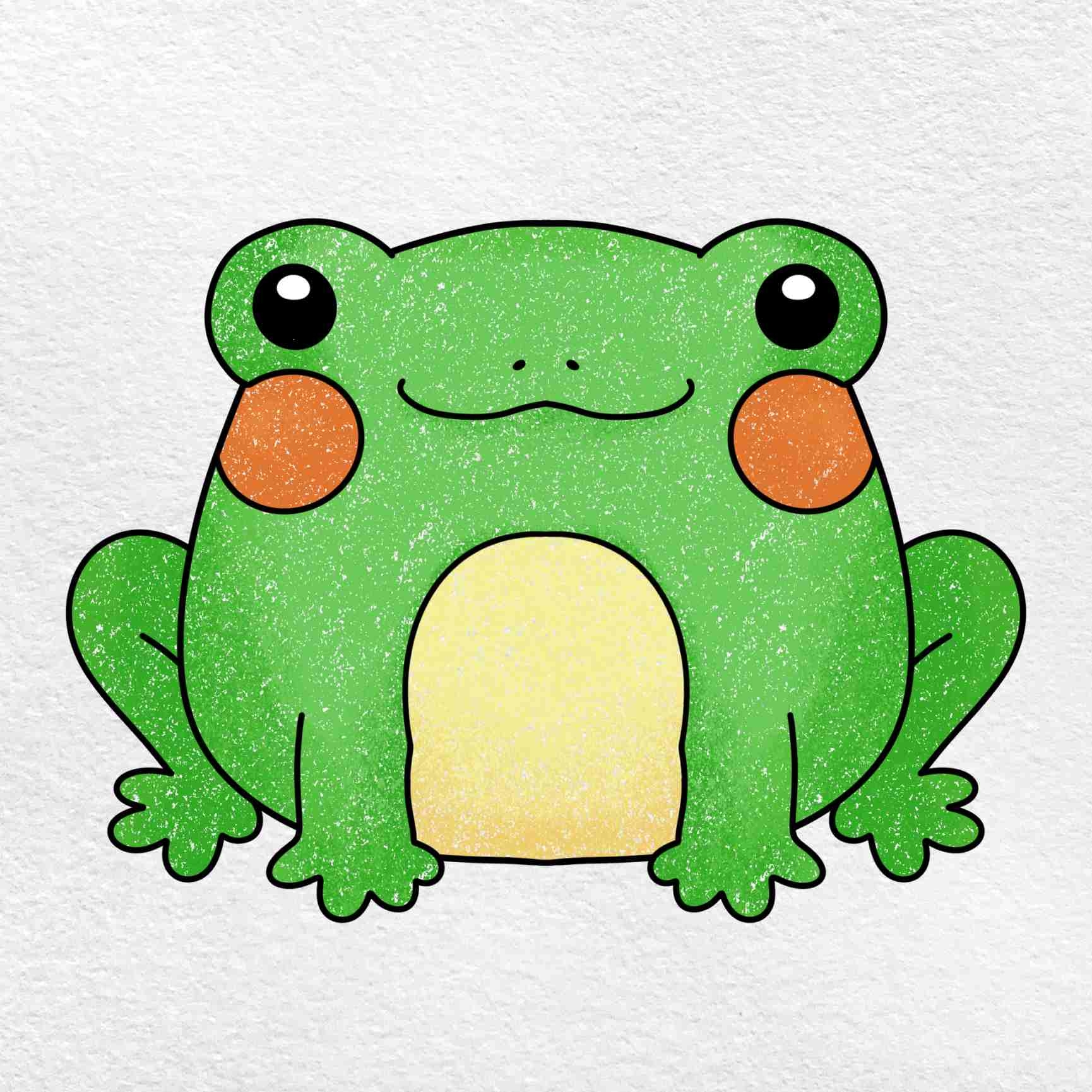 easy drawing of a frog