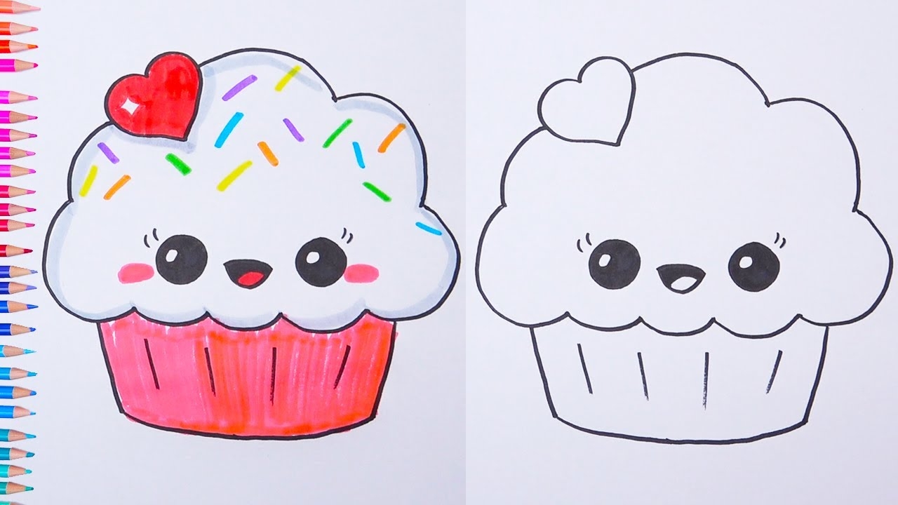 How To Draw A Cupcake Easy Drawings YouTube