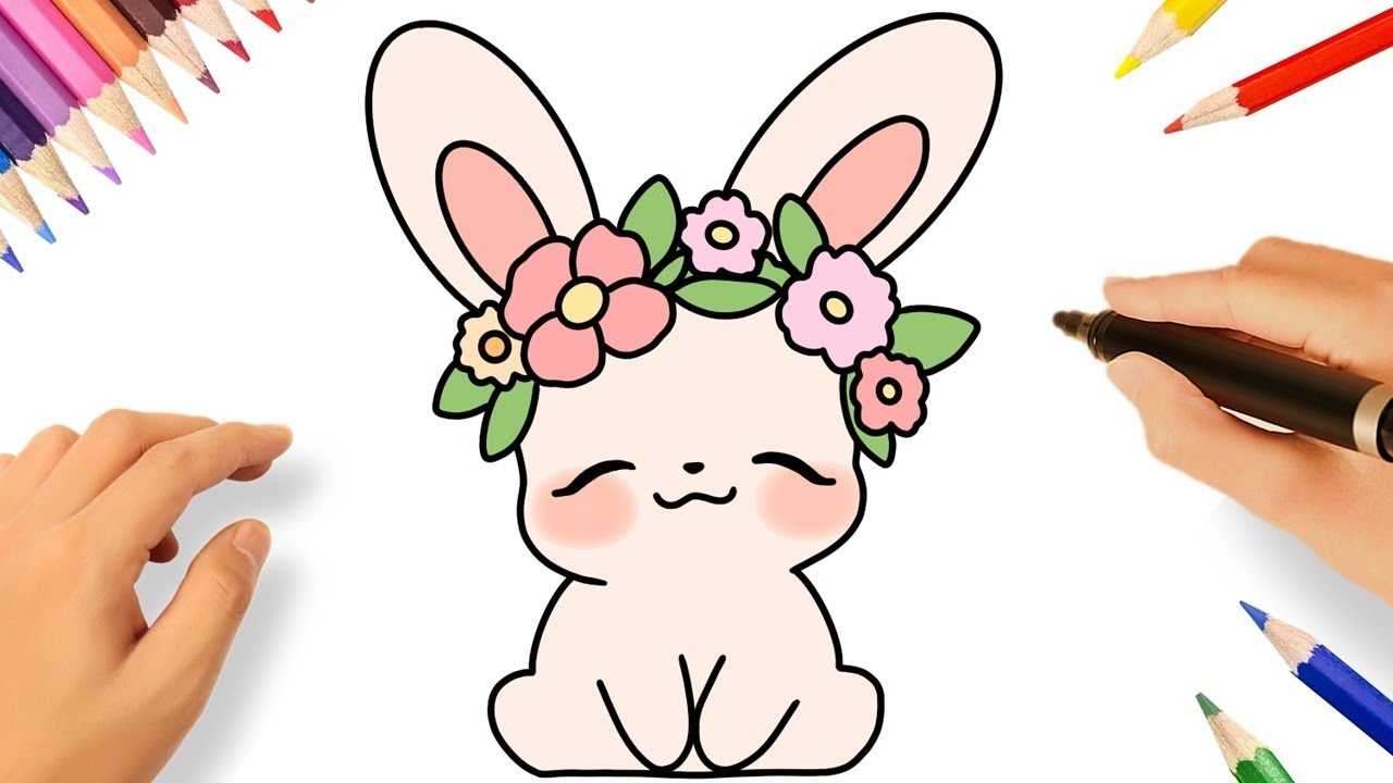 cute bunny drawing easy