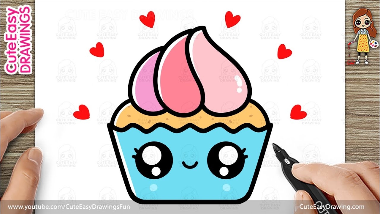 How To Draw A Cute Cupcake Easy Step By Step Guide For Kids And Toddlers YouTube