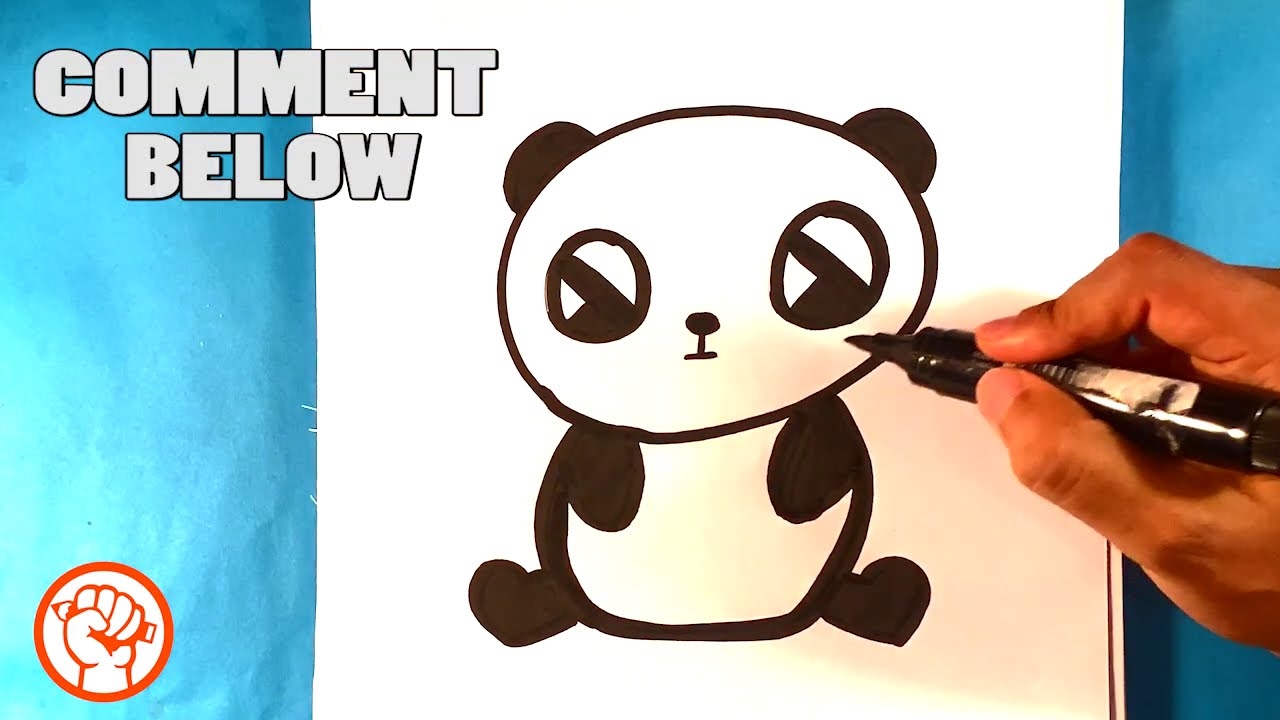 How To Draw A Cute Panda Animals Easy Pictures To Draw YouTube