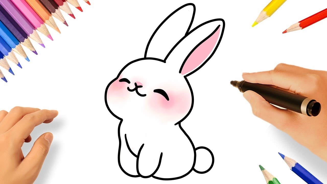 HOW TO DRAW A CUTE RABBIT EASY YouTube